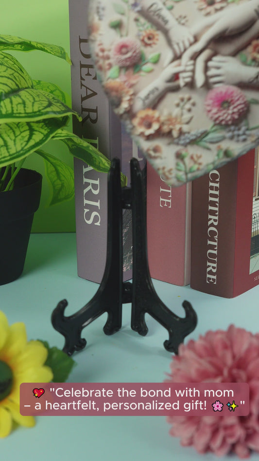 Hold Our Hands - Personalized Mother Heart Shaped Stone