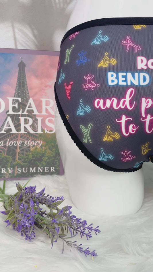 Bend Me Over And Pull Them To The Side - Personalized Couple Lace Border Women Briefs