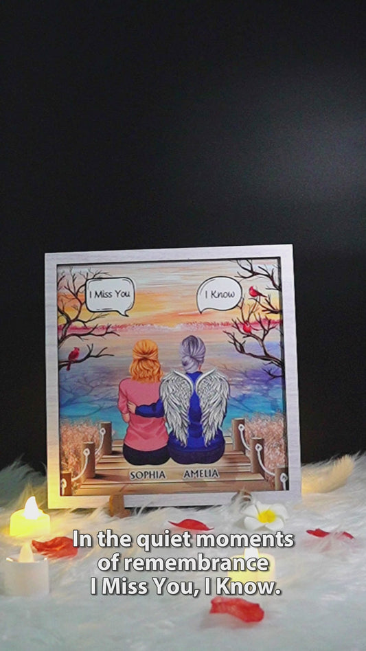 I Miss You I Know Memorial Gift - Personalized Memorial 2 Layered Wood Sign / Wood Plaque