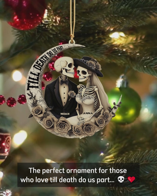 Till Death Do Us Part - Personalized Skull Ornament