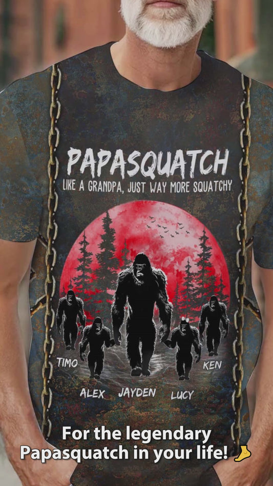Grandpasquatch - Personalized Father All Over Shirt