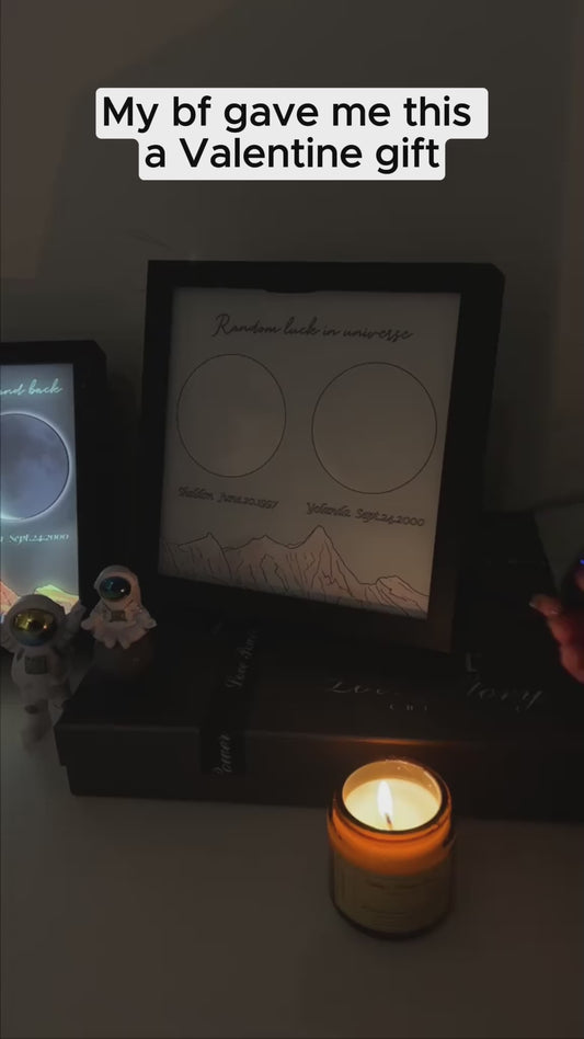 Random Luck In Universe - Personalized Couple Light Photo Frame