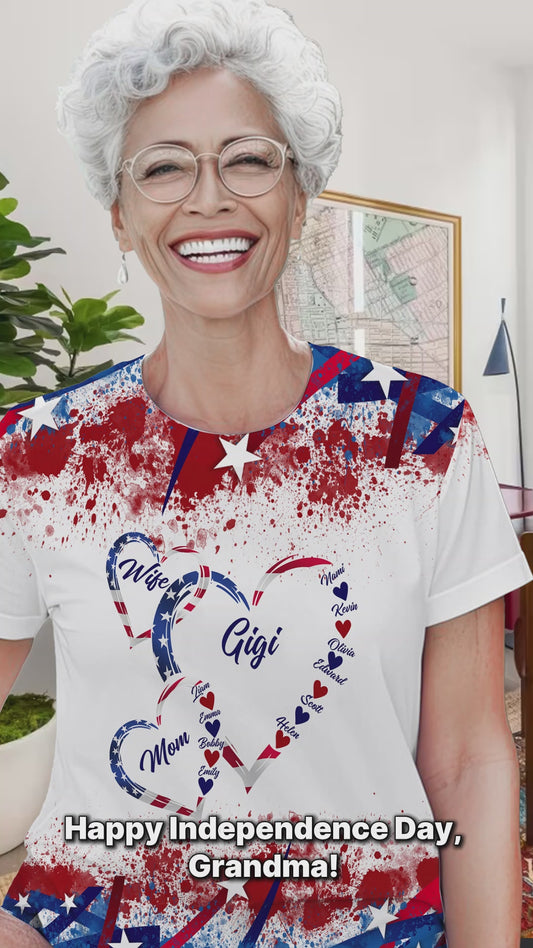 Wife Mom Nana - Personalized Grandma All Over Shirt