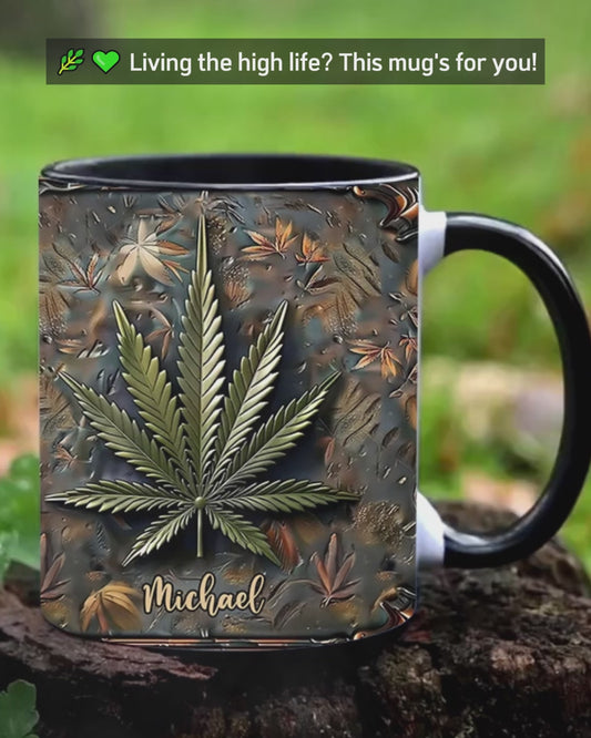 Mug High Life personnalisé avec motif cannabis