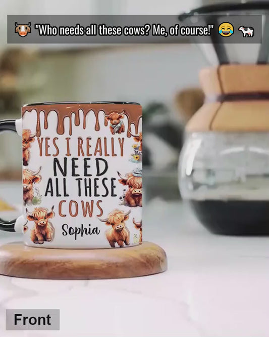 Oui, j'ai vraiment besoin de toutes ces vaches - Mug personnalisé