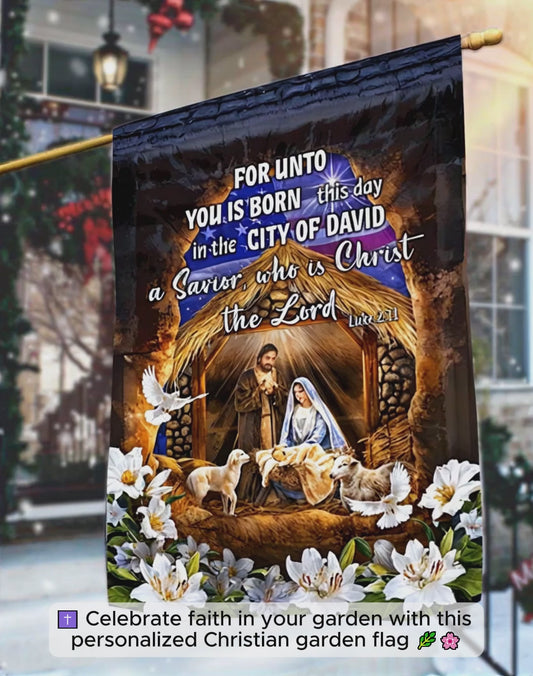 The Greatest Gift - Personalized Christian Garden Flag
