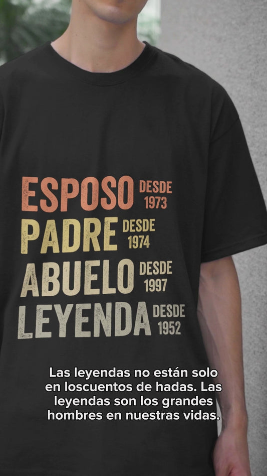 Esposo Padre Abuelo Leyenda - Personalized Father T-shirt And Hoodie