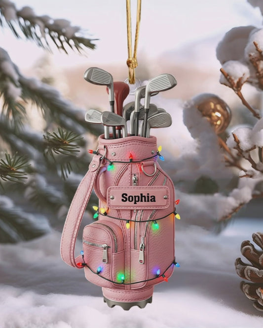 Joyeux Noël - Ornement de golf personnalisé