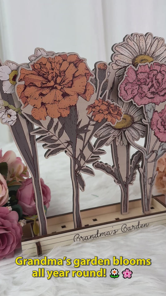 Wooden Birth Flower - Personalized Mother Wooden Birth Flower