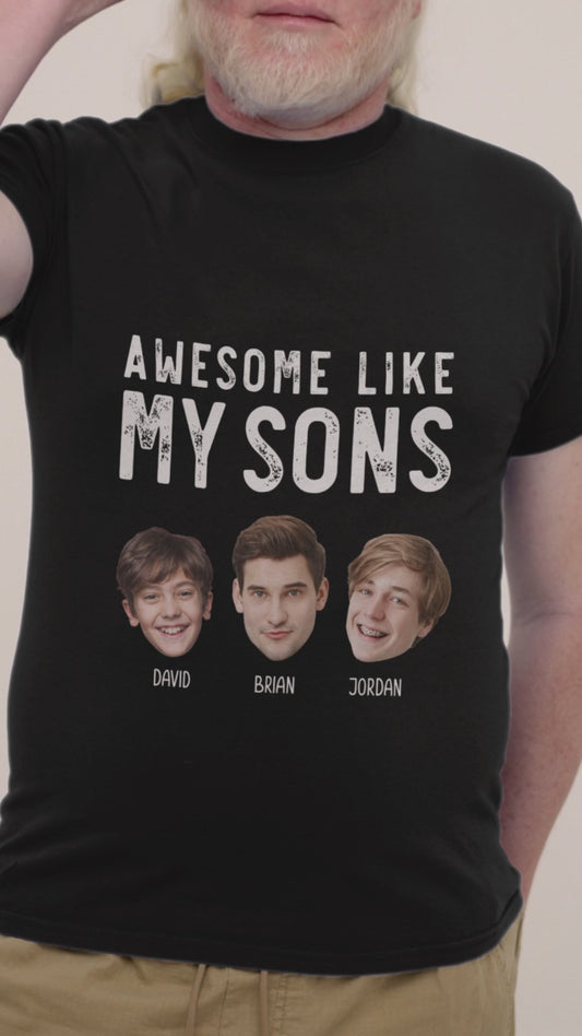 Awesome Like My Children - Personalized Father T-shirt And Hoodie