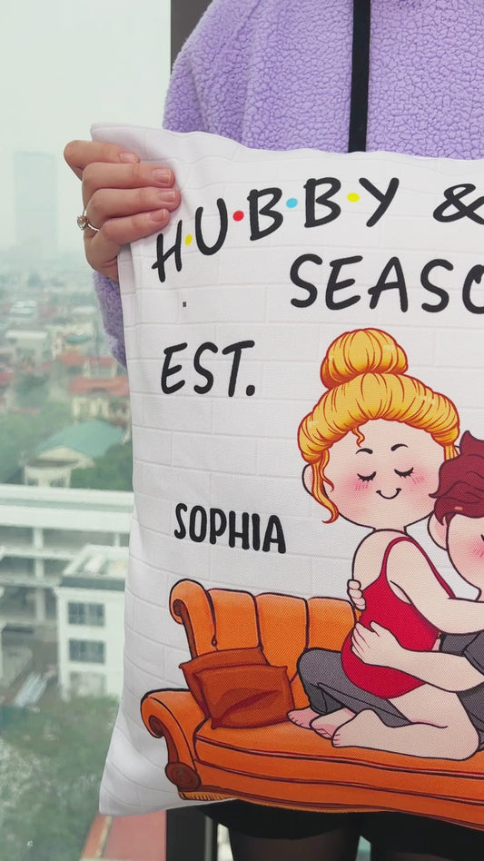 Hubby & Wifey - Personalized Husband And Wife Throw Pillow