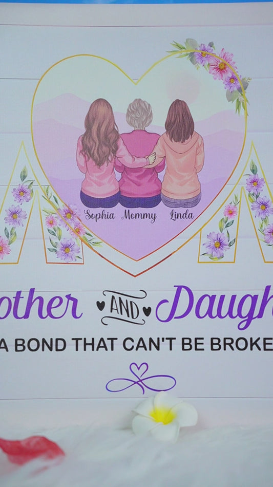 Mother And Daughters - Personalized Mother Canvas And Poster
