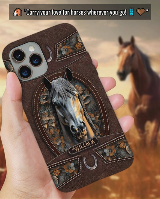 Love Horse - Personalized Horse Full Print Phone Case