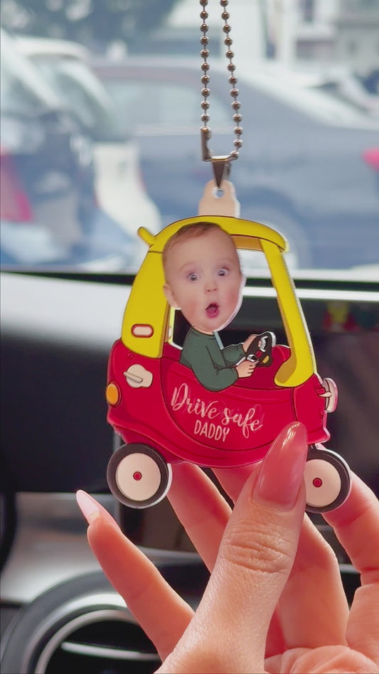 Drive Safe Daddy - Personalized Father Car Ornament