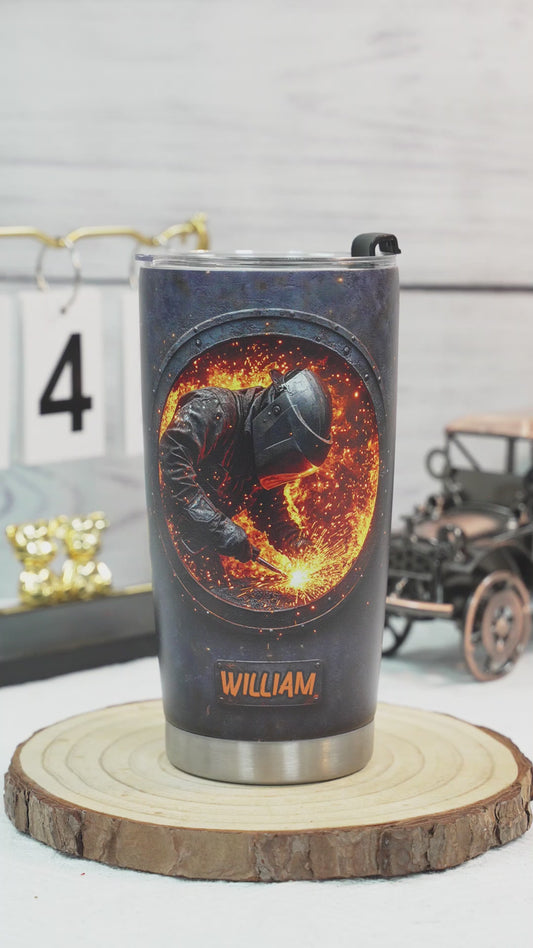 Gift For Welder Man - Personalized Welder Tumbler