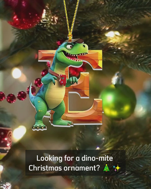 Dinosaur Letter Ornament - Personalized Kid Ornament