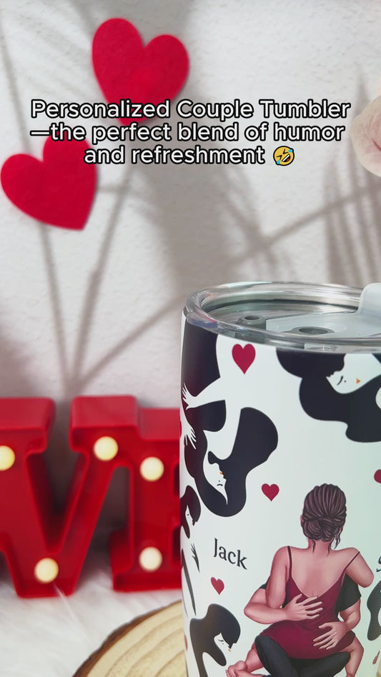 I Just Absolutely Entirely & Unconditionally F*cking Love Lou - Personalized Couple Tumbler