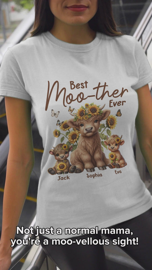 Best Moo-ther Ever - Personalized Mother T-shirt And Hoodie