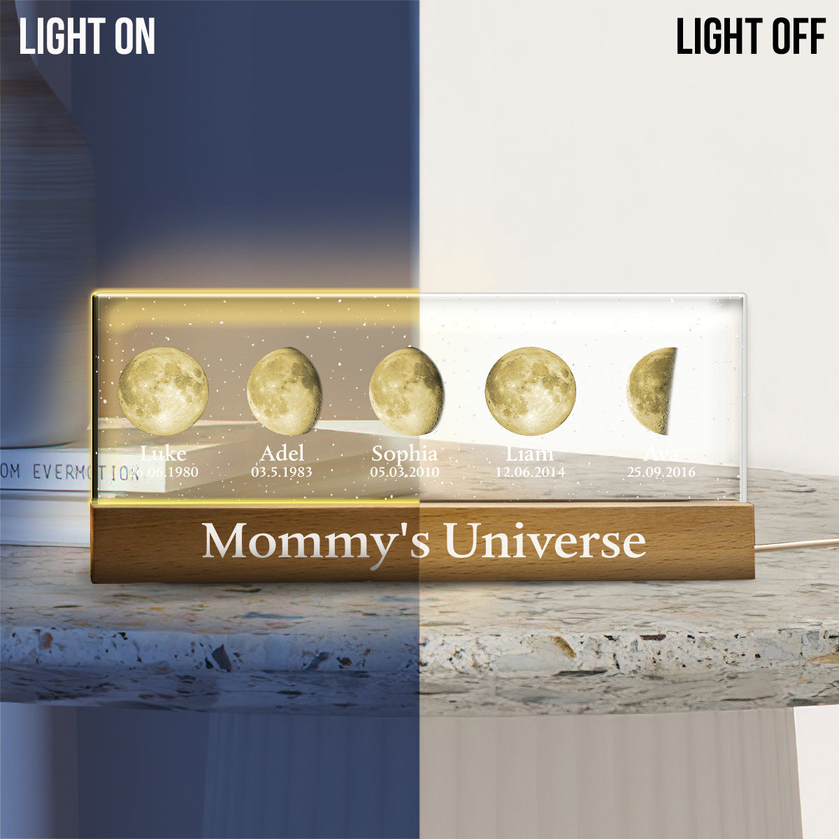 Mommy's Universe - Personalized Mother Custom LED Night Light