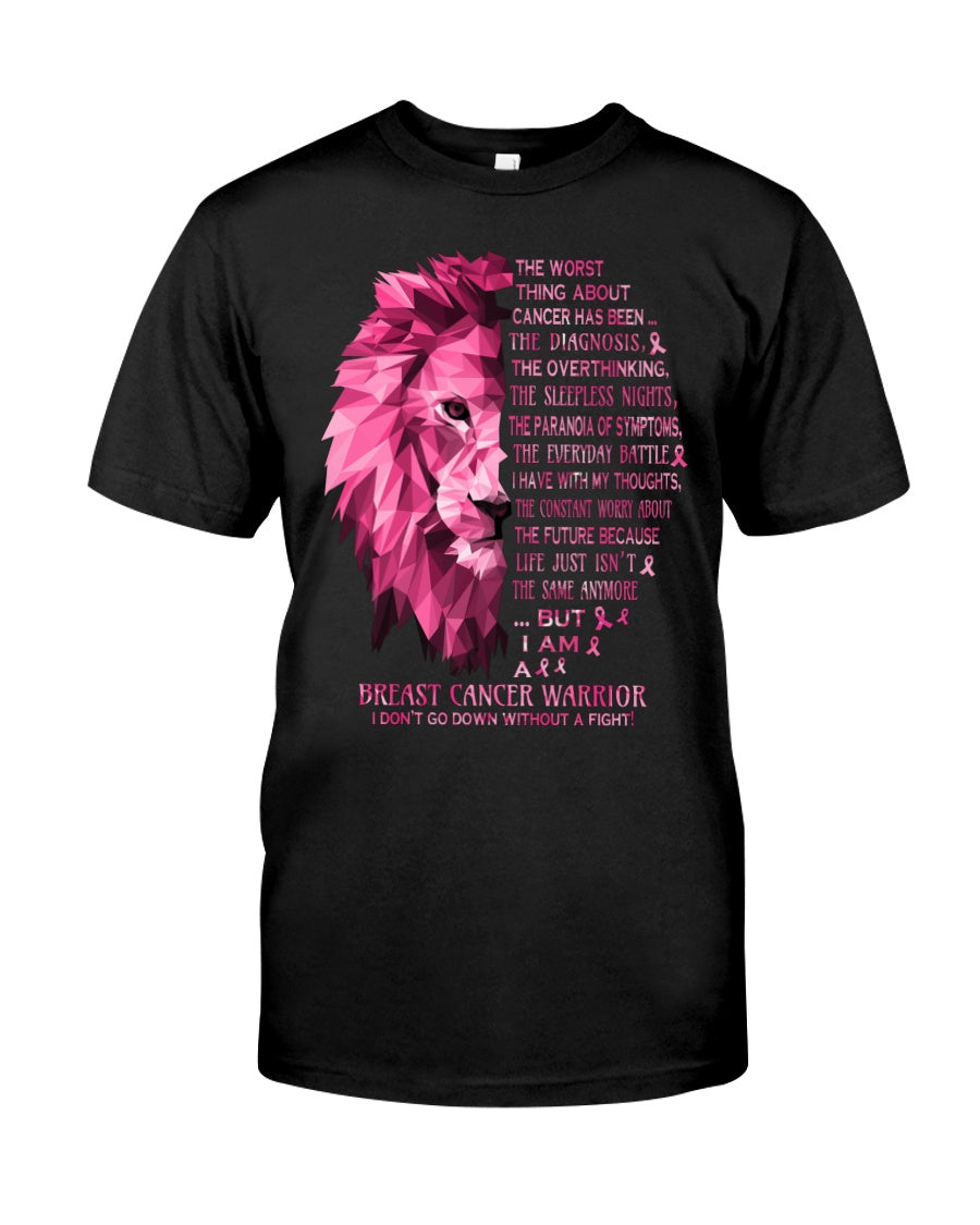 Löwe, Kämpfer gegen Brustkrebs – T-Shirt und Hoodie zur Sensibilisierung für Brustkrebs 0822