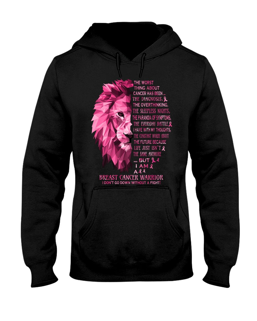 Löwe, Kämpfer gegen Brustkrebs – T-Shirt und Hoodie zur Sensibilisierung für Brustkrebs 0822