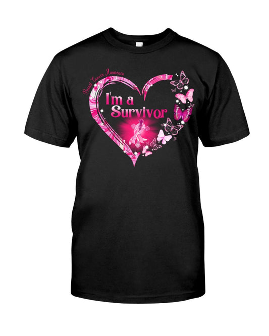 Je suis une survivante - T-shirt et sweat à capuche de sensibilisation au cancer du sein 0822