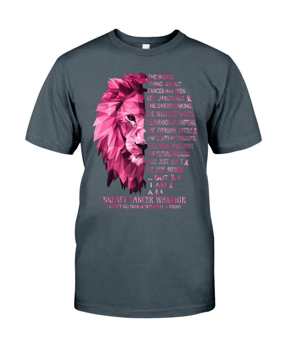 Löwe, Kämpfer gegen Brustkrebs – T-Shirt und Hoodie zur Sensibilisierung für Brustkrebs 0822