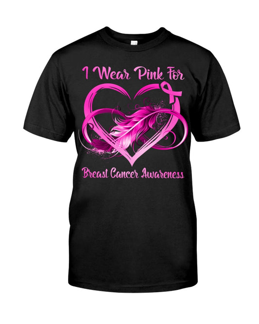 Je porte du rose pour la sensibilisation au cancer du sein - T-shirt et sweat à capuche 0822