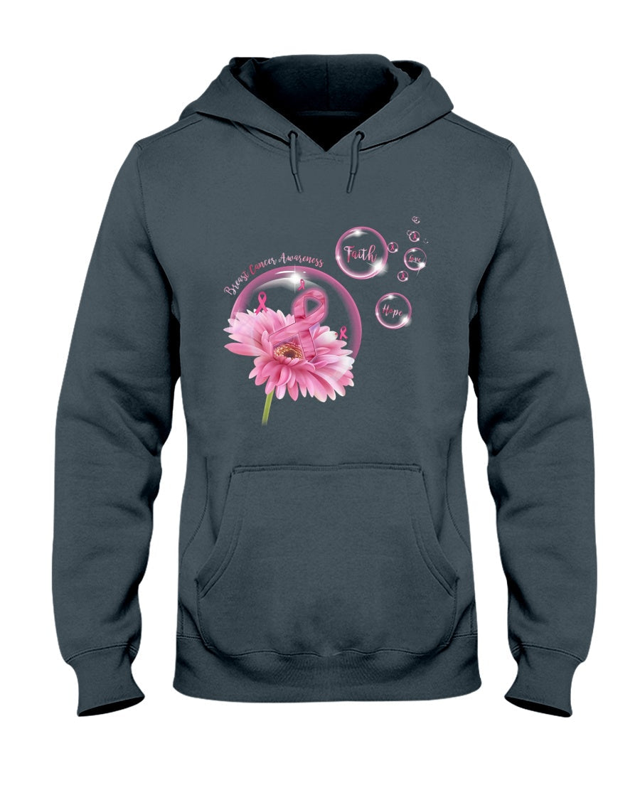 Glaube, Hoffnung, Liebe – T-Shirt und Hoodie zur Sensibilisierung für Brustkrebs 0822