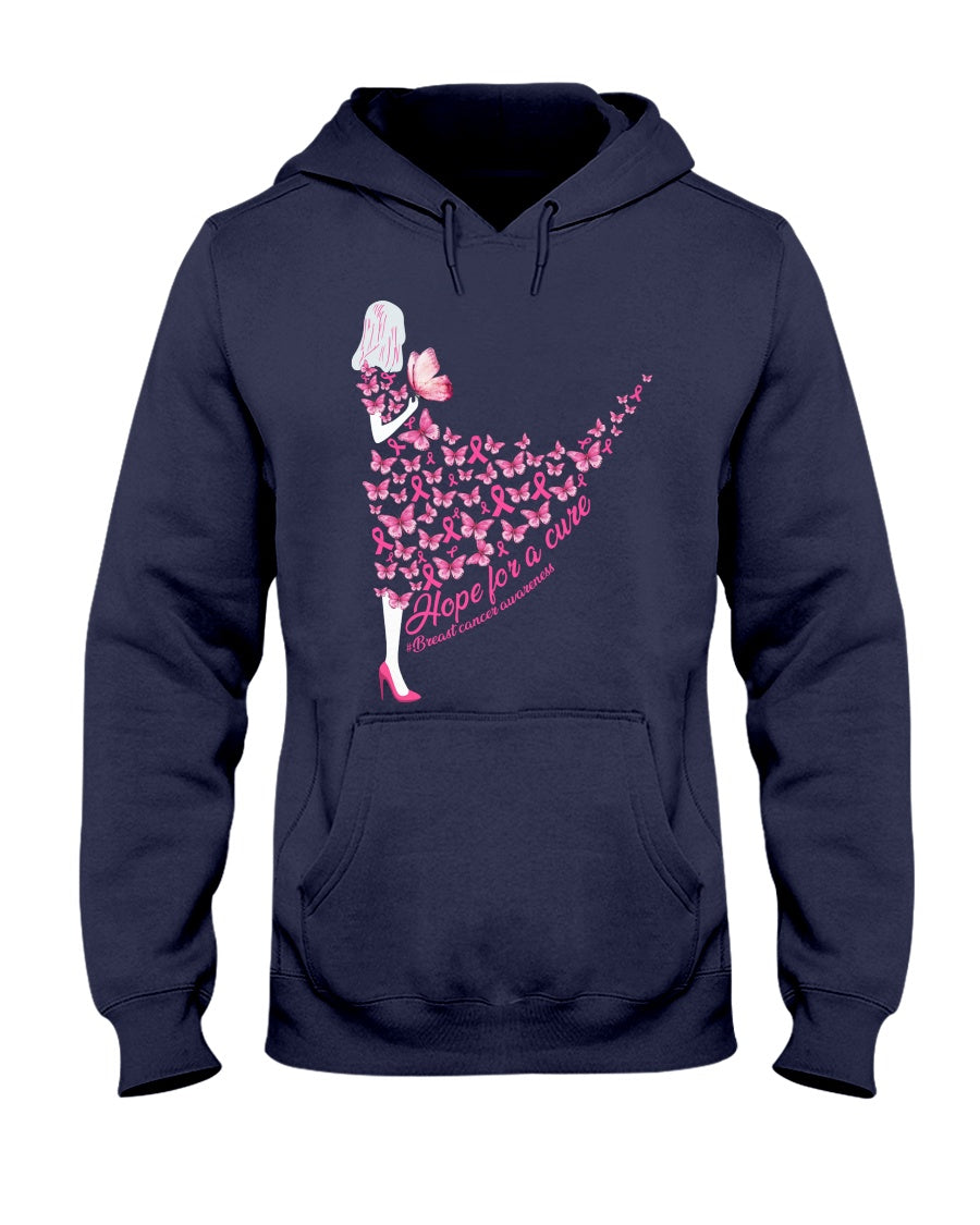 Hoffnung auf Heilung – T-Shirt und Hoodie zur Sensibilisierung für Brustkrebs 0822