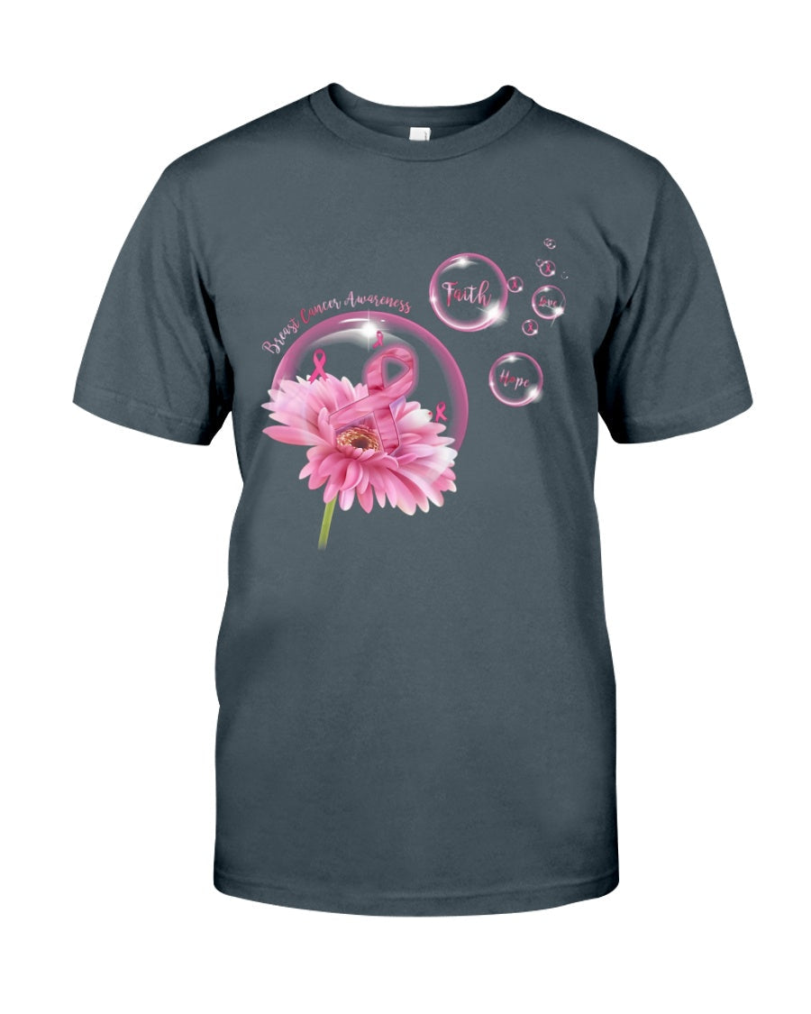 Glaube, Hoffnung, Liebe – T-Shirt und Hoodie zur Sensibilisierung für Brustkrebs 0822