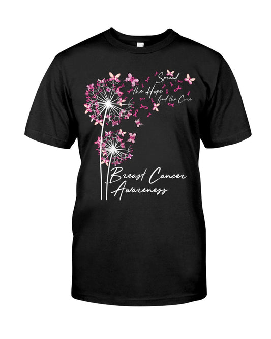 Répandez l'espoir, trouvez le remède - T-shirt et sweat à capuche de sensibilisation au cancer du sein 0822