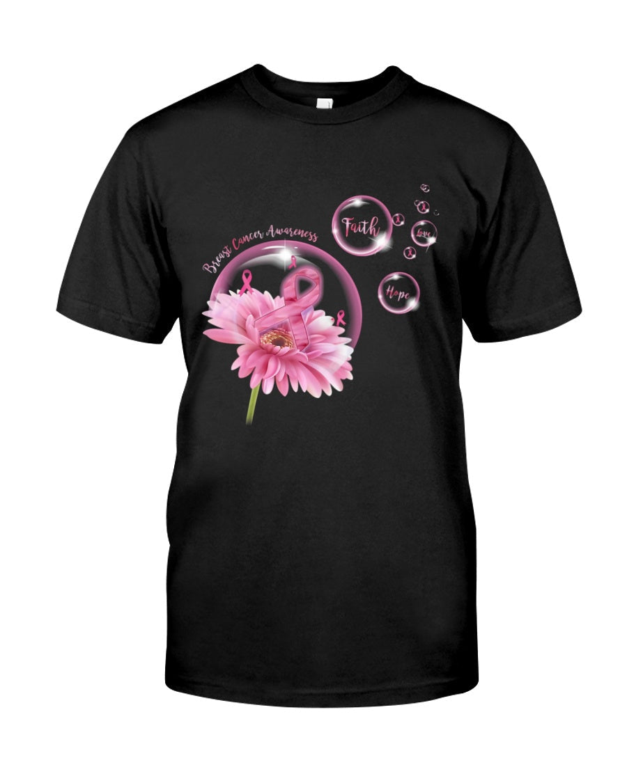 Glaube, Hoffnung, Liebe – T-Shirt und Hoodie zur Sensibilisierung für Brustkrebs 0822