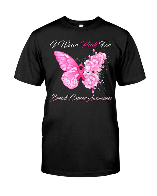 Je porte du rose pour la sensibilisation au cancer du sein - T-shirt et sweat à capuche 0822