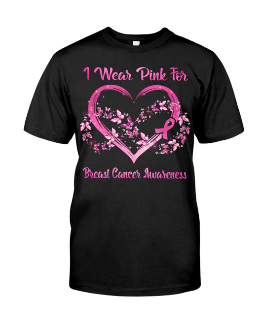 Je porte du rose pour la sensibilisation au cancer du sein - T-shirt et sweat à capuche 0822