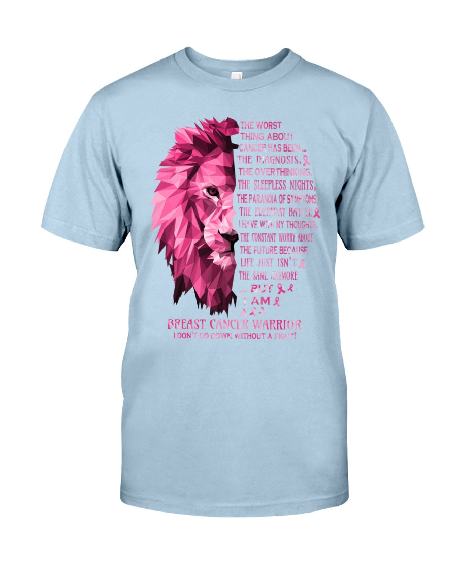 Löwe, Kämpfer gegen Brustkrebs – T-Shirt und Hoodie zur Sensibilisierung für Brustkrebs 0822