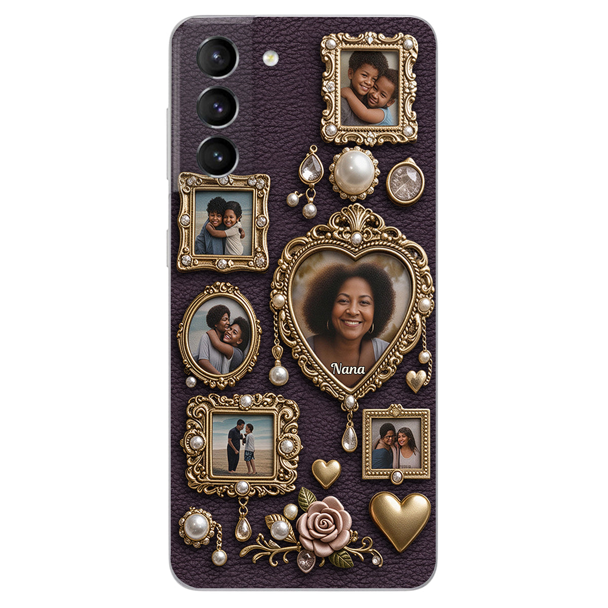 Le petit musée mignon de grand-mère - Étui de téléphone en cuir personnalisé pour grand-mère