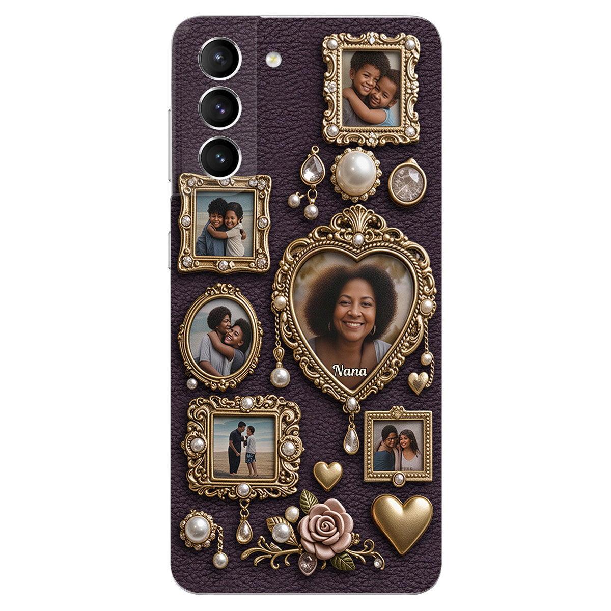 Le petit musée mignon de grand-mère - Étui de téléphone en cuir personnalisé pour grand-mère