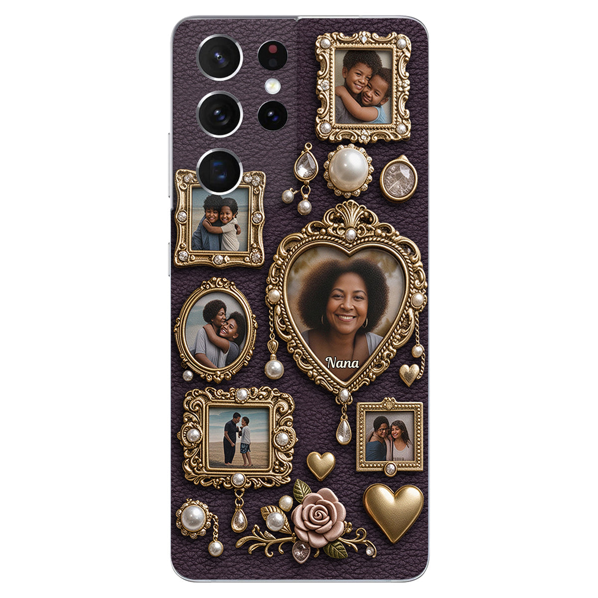 Le petit musée mignon de grand-mère - Étui de téléphone en cuir personnalisé pour grand-mère