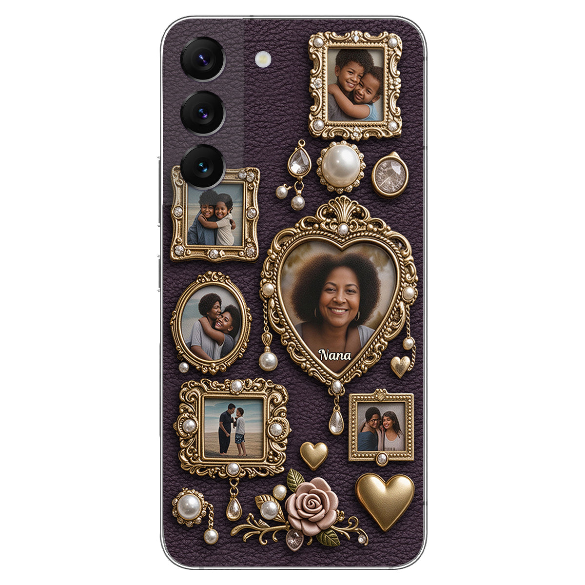 Le petit musée mignon de grand-mère - Étui de téléphone en cuir personnalisé pour grand-mère