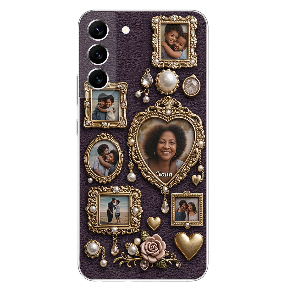 Le petit musée mignon de grand-mère - Étui de téléphone en cuir personnalisé pour grand-mère