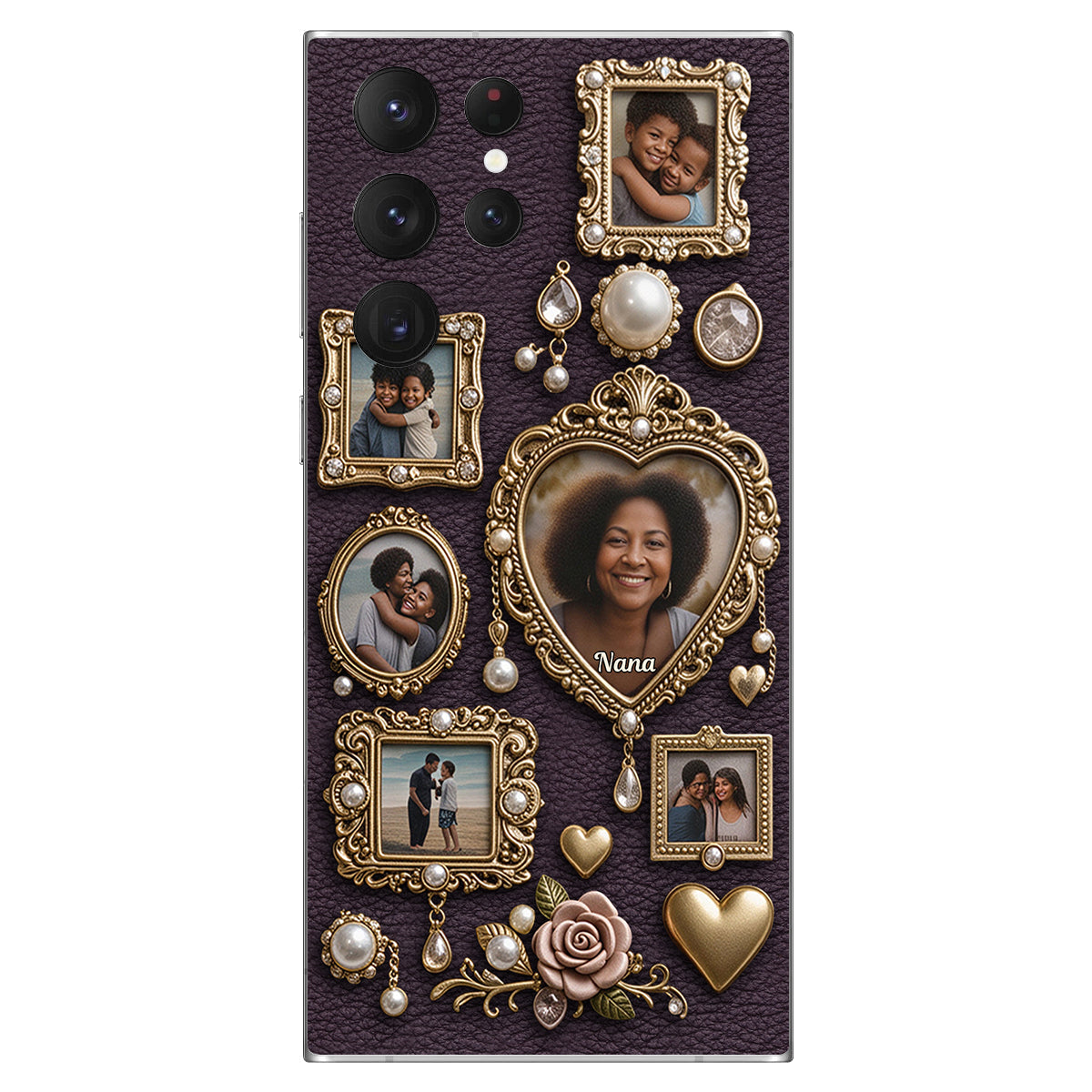 Le petit musée mignon de grand-mère - Étui de téléphone en cuir personnalisé pour grand-mère