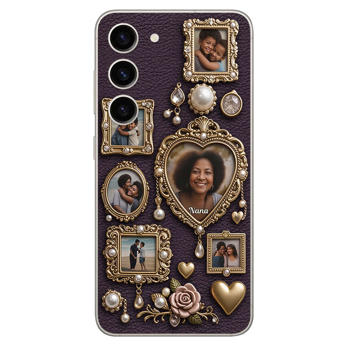 Le petit musée mignon de grand-mère - Étui de téléphone en cuir personnalisé pour grand-mère