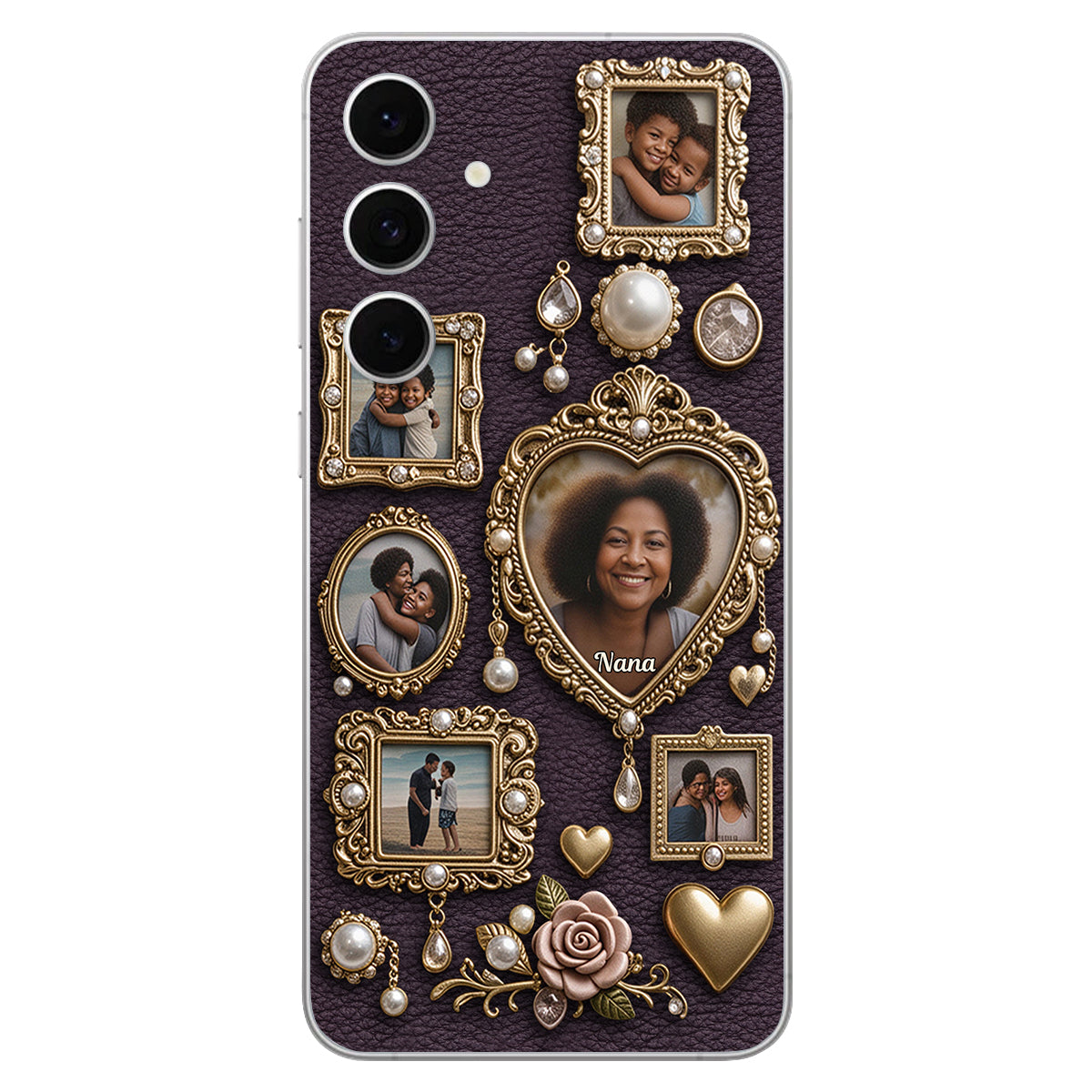 Le petit musée mignon de grand-mère - Étui de téléphone en cuir personnalisé pour grand-mère