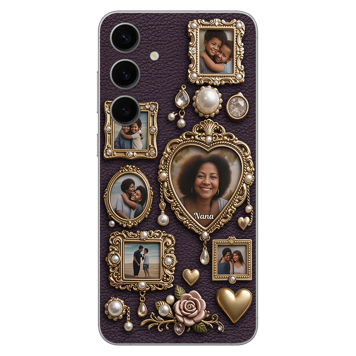 Le petit musée mignon de grand-mère - Étui de téléphone en cuir personnalisé pour grand-mère