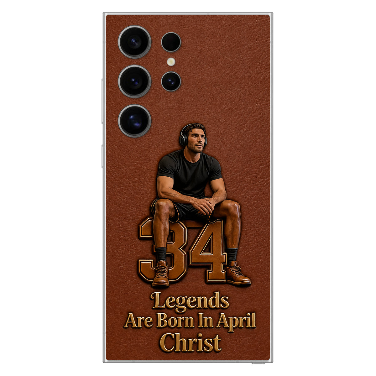 Happy Birthday Legends - Personalized Birthday 3D Embossed Leather Phone Case