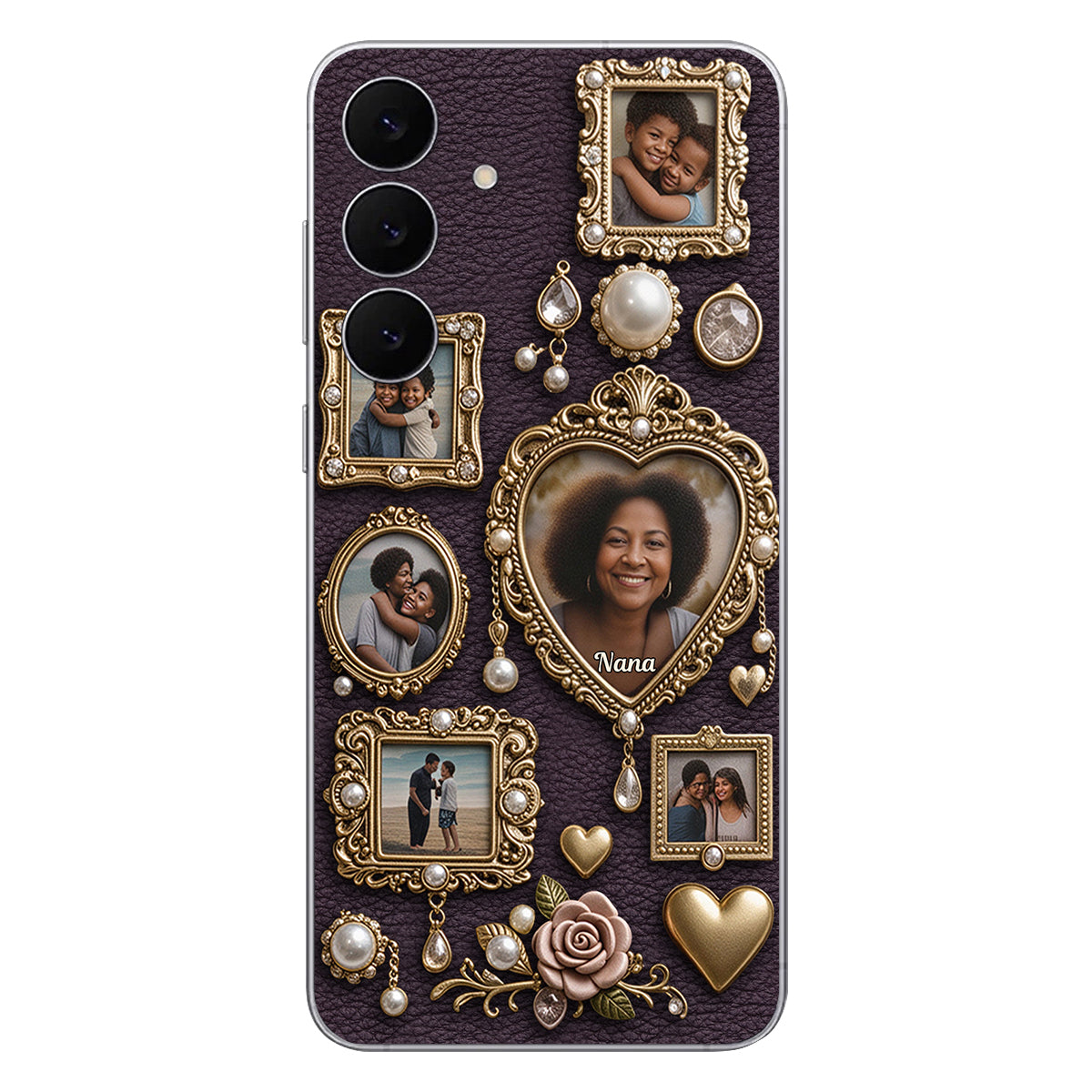 Le petit musée mignon de grand-mère - Étui de téléphone en cuir personnalisé pour grand-mère