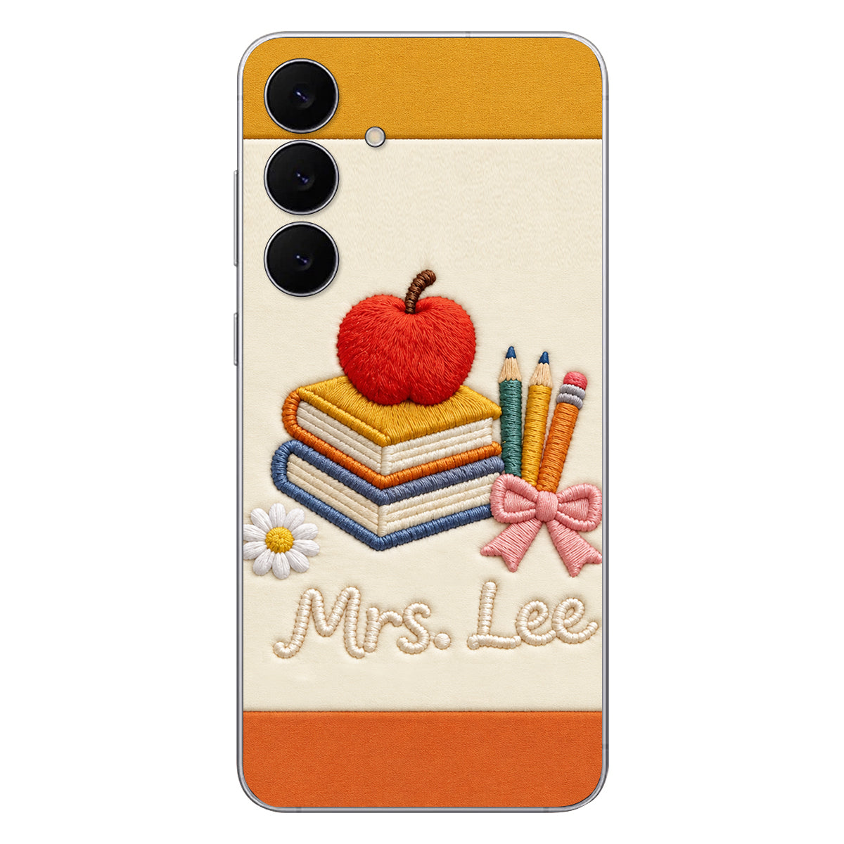 Teacher Gifts - Personalized Teacher 3D Embossed Leather Phone Case