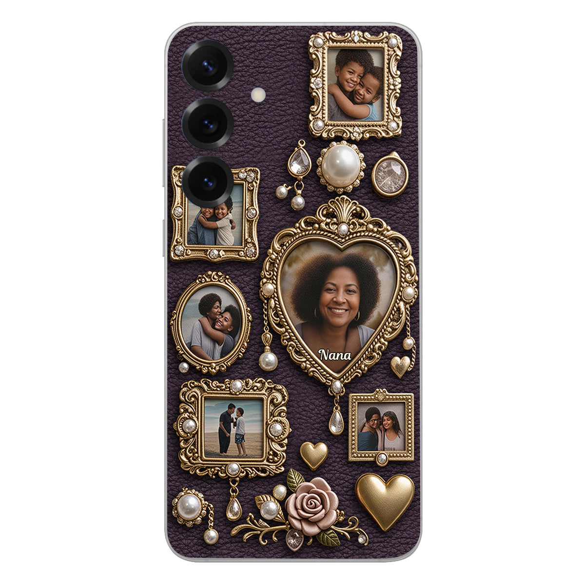 Le petit musée mignon de grand-mère - Étui de téléphone en cuir personnalisé pour grand-mère