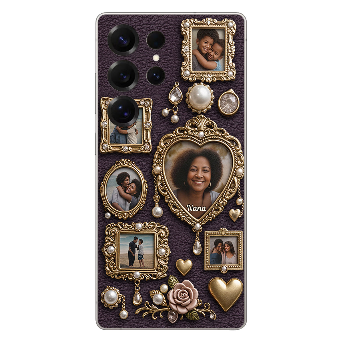 Le petit musée mignon de grand-mère - Étui de téléphone en cuir personnalisé pour grand-mère